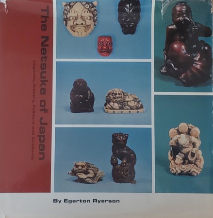 First  cover of 'THE NETSUKE OF JAPAN. LEGENDS, HISTORY, FOLKLORE AND CUSTOMS.'