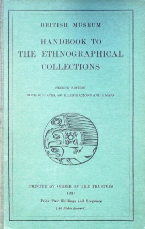 First  cover of 'HANDBOOK TO THE ETHNOGRAPHICAL COLLECTIONS. (BRITISH MUSEUM).'