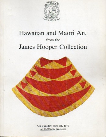 First  cover of 'HAWAIIAN AND MAORI ART FROM THE JAMES HOOPER COLLECTION.'