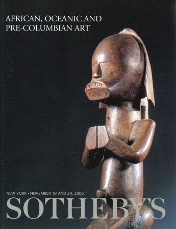 First  cover of 'AFRICAN, OCEANIC AND PRE-COLUMBIAN ART. NOVEMBER 18 AND 20, 2000.'