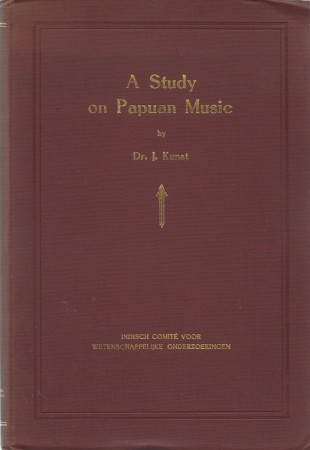 First  cover of 'A STUDY ON PAPUAN MUSIC. WRITTEN AT THE HAND OF PHONOGRAMS RECORDED BY THE ETHNOGRAPHER OF THE EXPEDITION, MR. C.C.F.M. LE ROUX, AND OF OTHER DATA.'