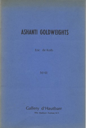 First  cover of 'ASHANTI GOLDWEIGHTS.'