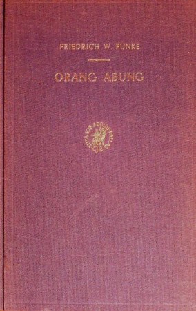 First  cover of 'ORANG ABUNG. VOLKSTUM SÜD-SUMATRA IM WANDEL. 2 Vols.'