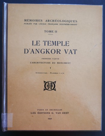 First  cover of 'LE TEMPLE D'ANGKOR VAT. (3 Volumes in 7 separate books).'