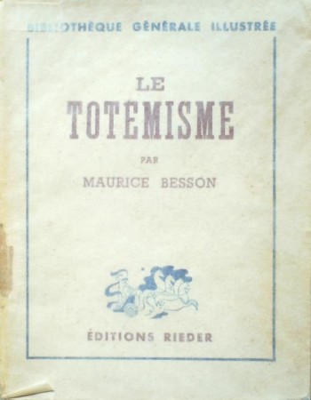 First  cover of 'LE TOTEMISME.'