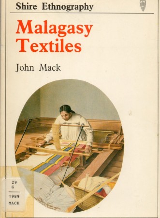 First  cover of 'MALAGASY TEXTILES.'