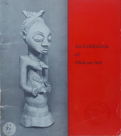 First  cover of 'AN EXHIBITION OF AFRICAN ART HELD AT THE ROYAL SCOTTISH MUSEUM.'