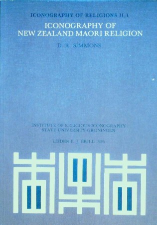 First  cover of 'ICONOGRAPHY OF NEW ZEALAND MAORI RELIGION.'