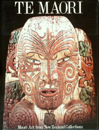 First  cover of 'TE MAORI. MAORI ART FROM NEW ZEALAND COLLECTIONS.'