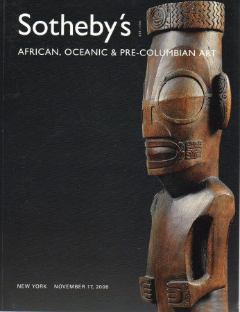 First  cover of 'AFRICAN, OCEANIC AND PRE-COLUMBIAN ART. NOVEMBER 17, 2006.'