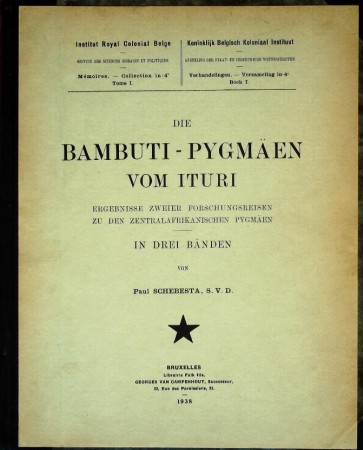 First  cover of 'DIE BAMBUTI-PYGM&AumlEN VON ITURI. ERGEBNISSE ZWEIER FORSCHUNGSREISEN ZU DEN ZENTRALAFRIKANISCHEN PYGM&AumlEN.'