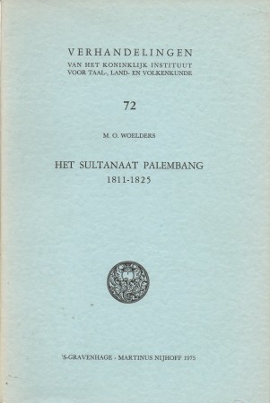 First  cover of 'HET SULTANAAT PALEMBANG 1811 - 1825.'