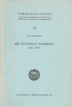 First  cover of 'HET SULTANAAT PALEMBANG 1811 - 1825.'