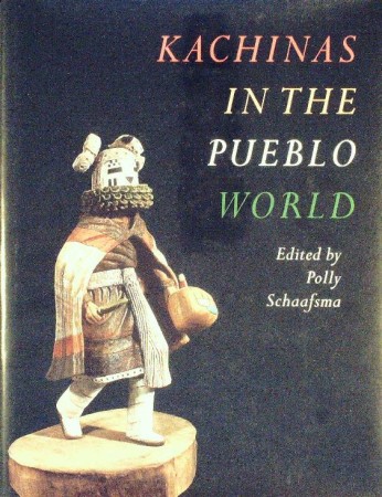 First  cover of 'KACHINAS IN THE PUEBLO WORLD.'