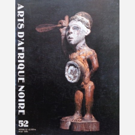 First  cover of 'ARTS D'AFRIQUE NOIRE. NO. 52 HIVER (1984). [Magazine]. Text: French.'