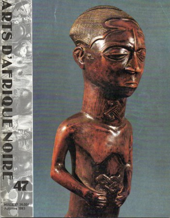 First  cover of 'ARTS D'AFRIQUE NOIRE. NO. 47 AUTOMNE (1983). [MAGAZINE]. TEXT: FRENCH.'