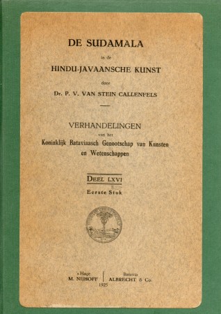 First  cover of 'DE SUDAMALA IN DE HINDU-JAVAANSCHE KUNST.'