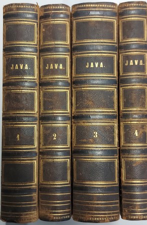 First  cover of 'JAVA. DESZELFS GEDAANTE, BEKLEEDING EN INWENDIGE STRUCTUUR. 4 Vols.'