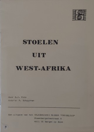 First  cover of 'STOELEN UIT WEST-AFRIKA.'