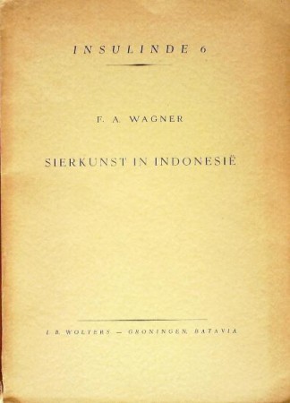 First  cover of 'SIERKUNST IN INDONESIE.'