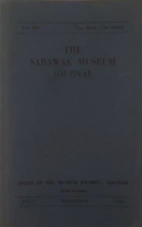 First  cover of 'THE SARAWAK MUSEUM JOURNAL. Vol. XIV - Nos. 28-29 (New Series).'