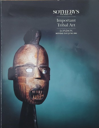 First  cover of 'IMPORTANT TRIBAL ART. MONDAY 21ST JUNE 1993.'