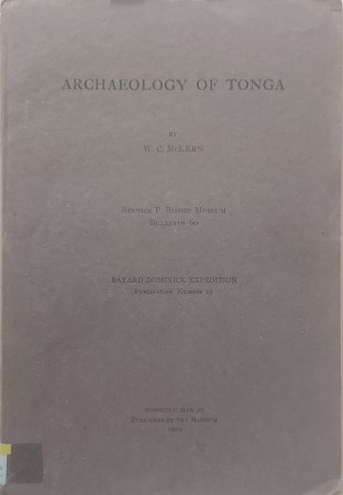 First  cover of 'THE ARCHAEOLOGY OF TONGA.'