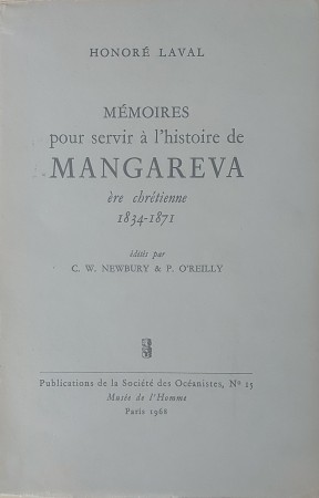 First  cover of 'M&Eacute;MOIRES POUR SERVIR &Agrave; L'HISTOIRE DE MANGAREVA, &Egrave;RE CHR&Eacute;TIENNE 1834-1871.'