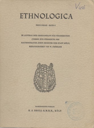 First  cover of 'ZUR KUNST IN GABON. STILKRITISCHE UNTERSUCHUNGEN AN MASKEN UND PLASTIEKEN DES OGOWE-GEBIETES.'