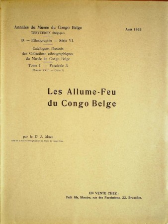 First  cover of 'LES ALLUME - FEU DU CONGO BELGE.'
