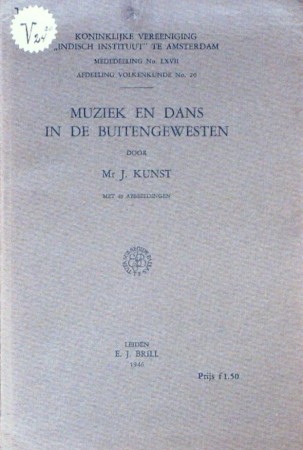 First  cover of 'MUZIEK EN DANS IN DE BUITENGEWESTEN.'