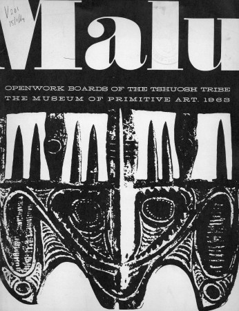 First  cover of 'MALU: OPENWORK BOARDS OF THE TSHUOSH TRIBE.'